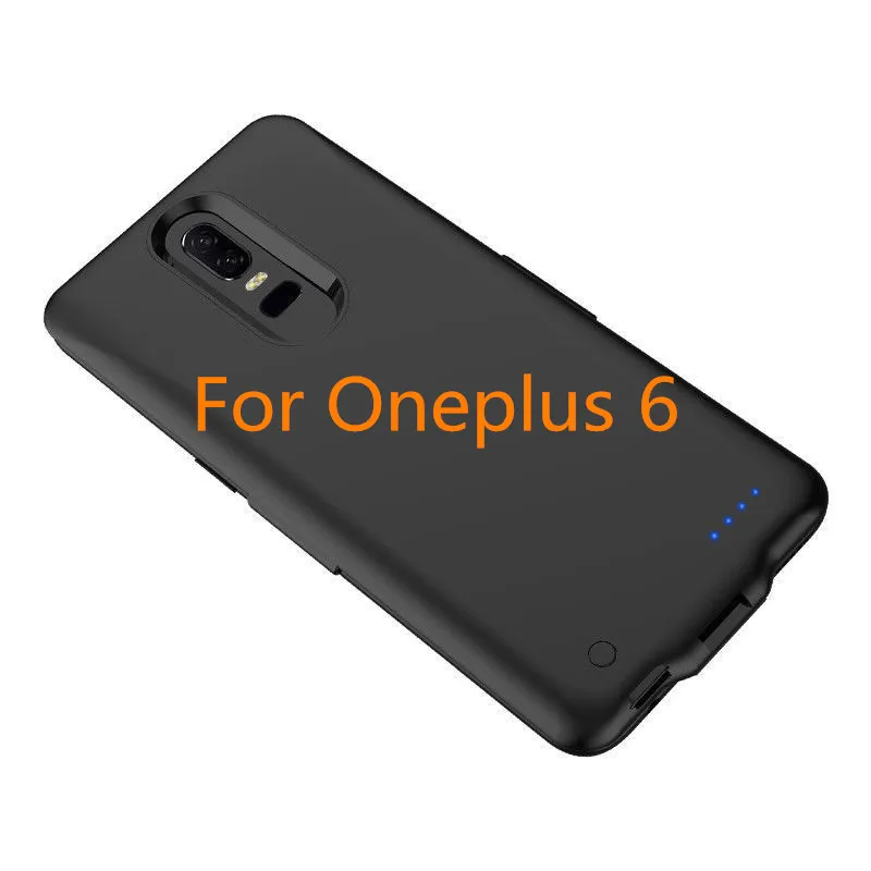 Чехол для зарядки аккумулятора s для Oneplus 6 T, чехол для аккумулятора 6500 мАч, портативный внешний аккумулятор, чехол для Oneplus 6, чехол для зарядки телефона - Цвет: Black for Oneplus 6