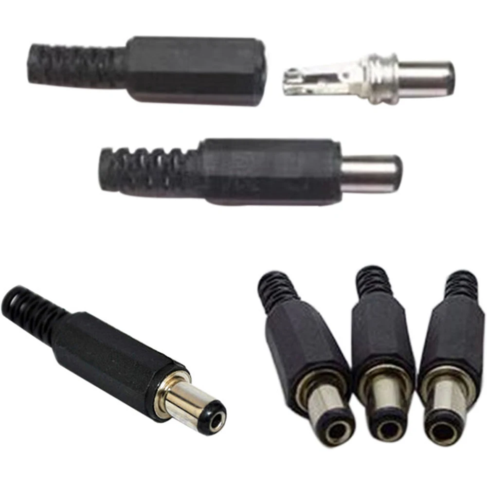 

10Pcs 5.5 x 2.1mm Male Solder DC Power Tip Plug Jack Straight Connectors