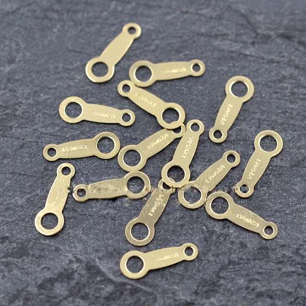 

PINJEAS 14k gold filling handmade 8mm two-hole piece connecting septa necklace bracelet finishing diy jewelry findings
