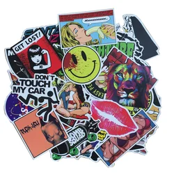 

100 pcs mixed laptop snowboard luggage decor jdm brand car sticker on car styling decal motorcycle doodle stickers
