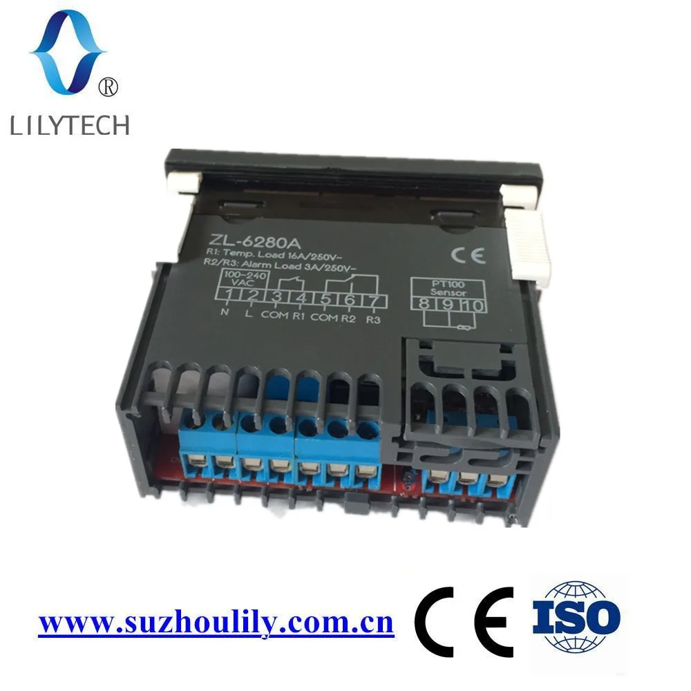 ZL-6280A, 400C, 16A, PT100, регулятор температуры, PT100 термостат, цифровой термостат высокой температуры, Lilytech