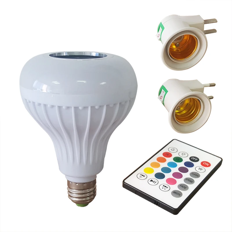 

clearance sales LED RGB Color Bulb Light E27 110V-240V Bluetooth Control Smart Music Bulbs Audio Speaker Lamps