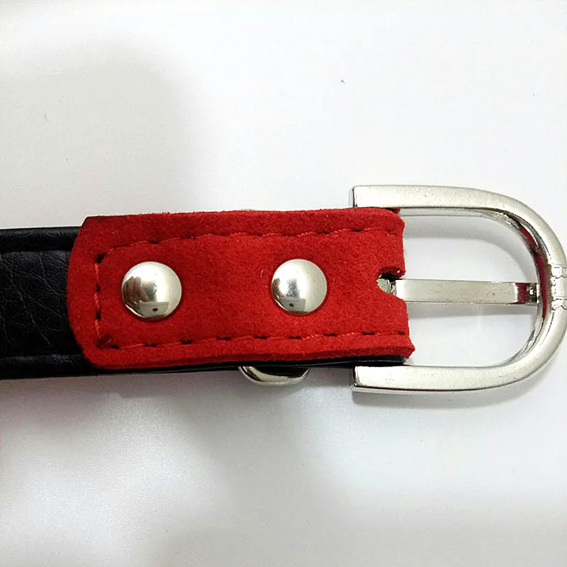 SYDZSW Leather Puppy Dog Harness Luxury Diamond Pet Necklace Small Dog Collar Chihuahua Yorkshire Products Accessories for Cats5
