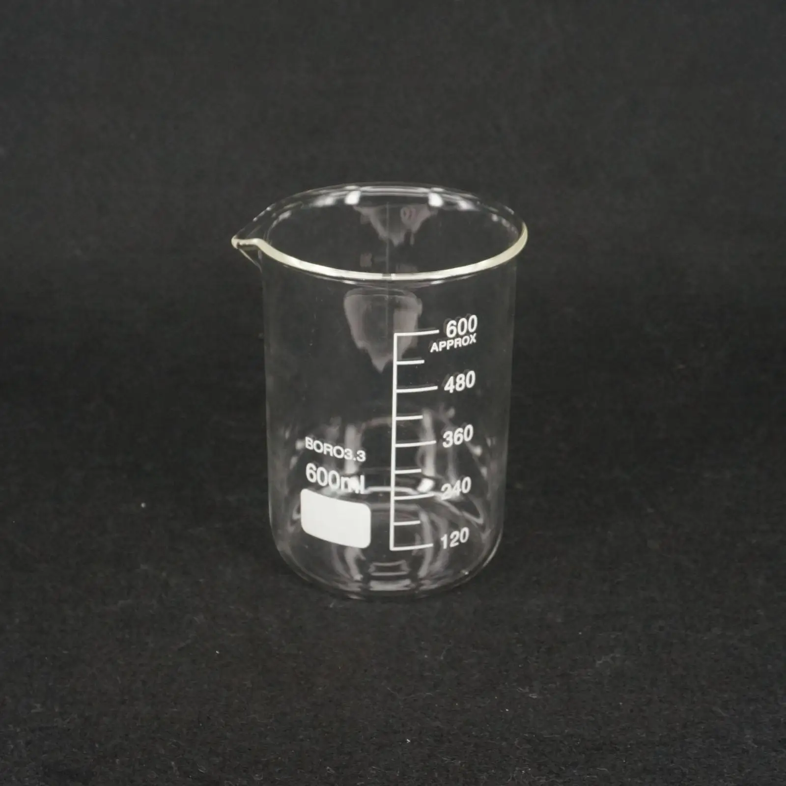 

600ML Low Form Beaker Chemistry Lab G3.3 Borosilicate Glass Heavy Wall