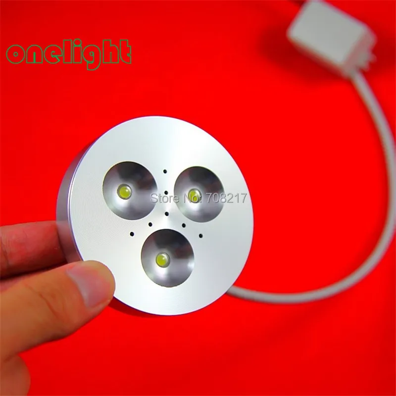 

Free Shipping 3x3W Led Puck Light Led Down Light Led Cabinet light DC12V 100pcs Wholesales