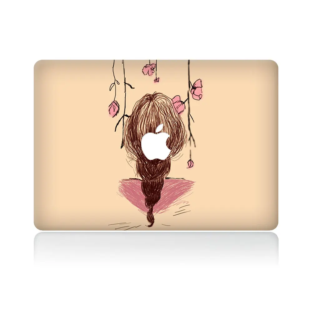 

Back view girl Vinyl Decal Sticker For DIY MacBook Air Pro Retina 11 13 15 inch Decal for Mac Laptop Full Cover Skin Sticker