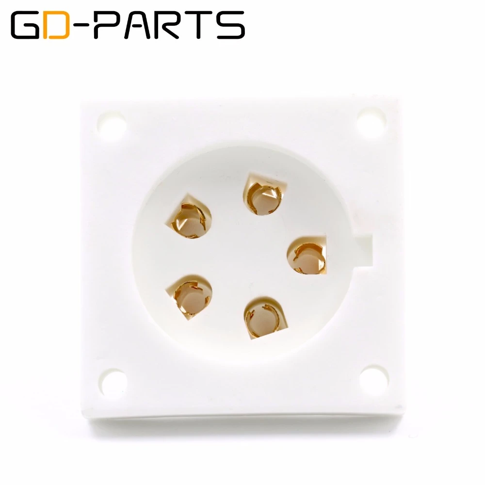 sound amplifier GD-PARTS 2PCS Gold Plated Chassis Mount 5pin Tube socket for Aa Ba Be Cd Ce Da P5Gi Hifi Audio Vintage Amplifier DIY voice amplifier