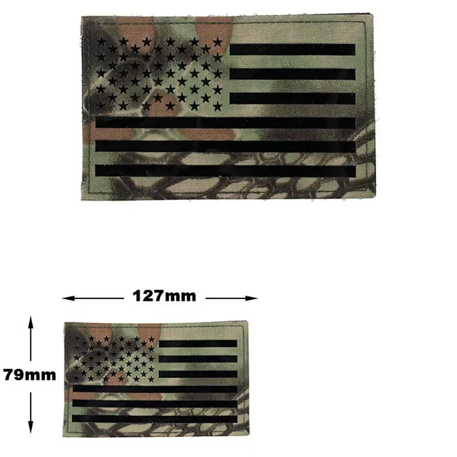 TMC 12,7x7,9 см Военная Охота большой флаг США нашивки значки инфракрасный патч