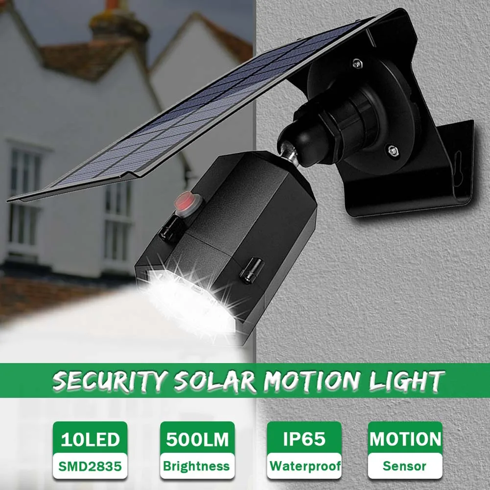

Solar Motion Sensor Lights 5W Wireless LED Flood Security Light 3 Modes 360 Degree 10 LED JDH99