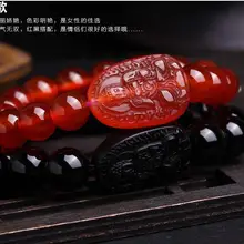 Легкий обсидиановый браслет 8 Guardian void Tibet Bodhisattva ox талисман тигра и благоприятная рука на