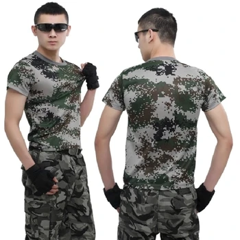 

Camouflage Military Army T-shrt For Men Cotton Breathable Casual Short-sleeved T-shirt Tee Tops