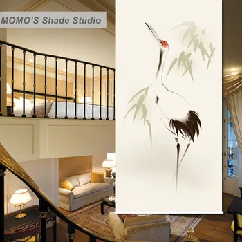 

MOMO Roller Blinds Painting Window Blinds Shades Blackout Zebra Blinds Fabric Roller Shutter Curtains Custom Size, Alice 221-224