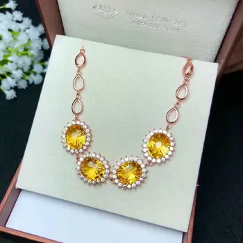 

shilovem 925 sterling silver piezoelectric citrine Bracelets fine Jewelry new women trendy party bl101298agj