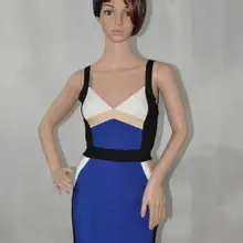 Новые синие белые черные ремень v шеи сексуальные женские Мини Вечерние платья Бандажное платье+ костюм