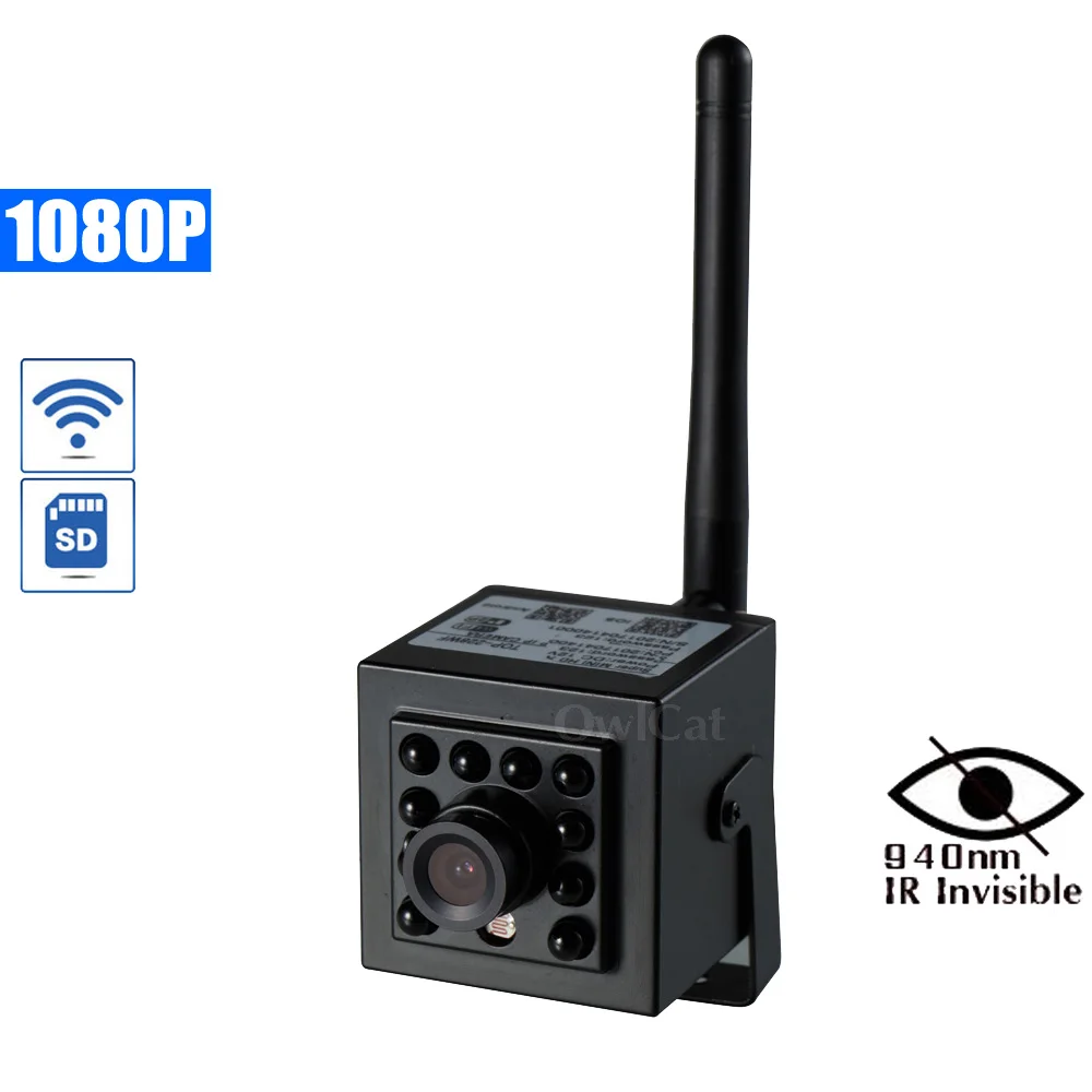 

OwlCat HD1080P IP Camera WiFi SD Slot 2.0MP Security CCTV Mini Wifi Camera Alarm Buzzer Push Phone APP Email Alarm Invisible IR