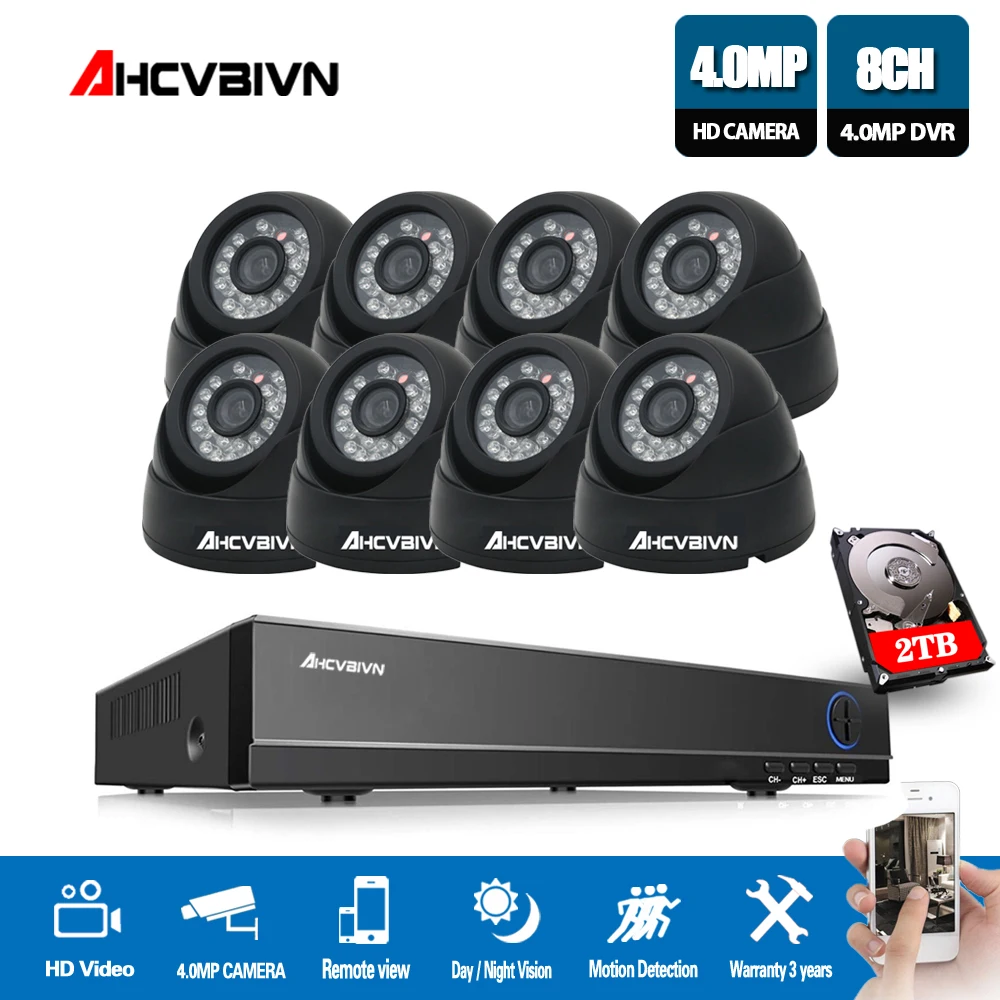  8CH 4MP HDMI DVR hogar seguridad interior AHD 8 canales Video vigilancia 4MP sistema de cámara CCTV