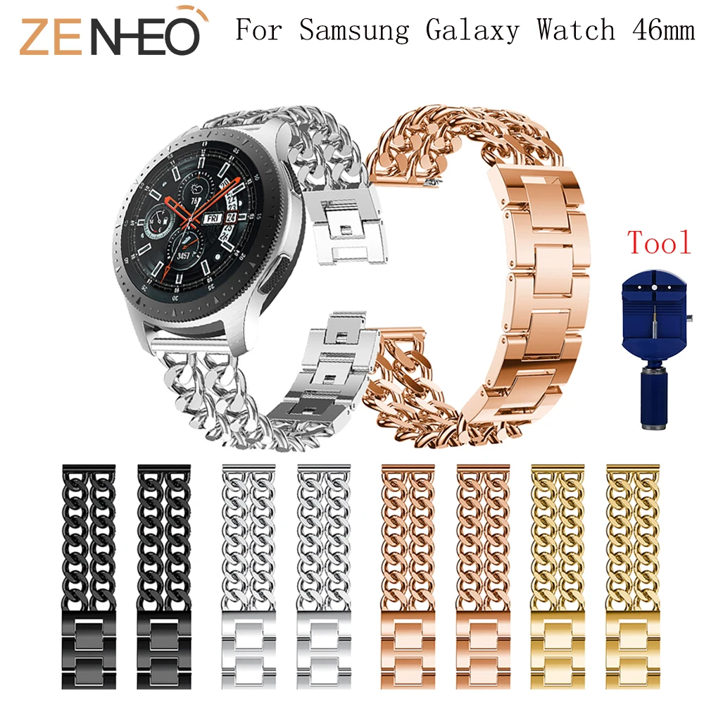 

High Quality Alloy Watchband for Samsung gear s3 wrist Smart Watch Band Link Strap For Samsung Galaxy Watch 46mm Bracelet Links