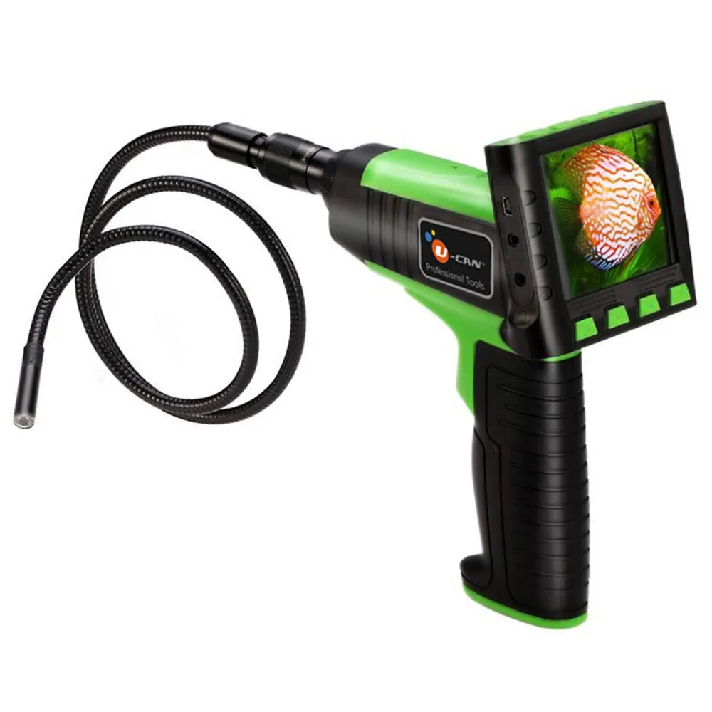

3.5" Wireless TFT LCD Inspection Video Camera Borescope Endoscope IP67 Zoom Rotate 1M Cable w/ 9mm Waterproof Camera Head