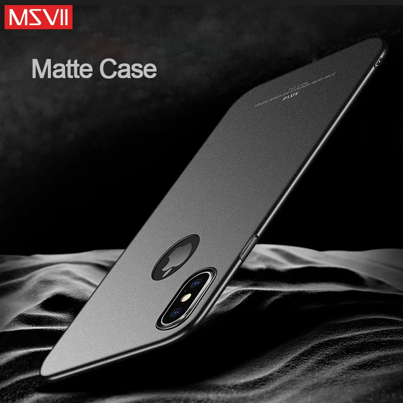

Msvii Back Cover for iPhone Case with Logo Released Matte Cases for iPhone 6 Plus Anti-Scratch Covers for iPhone 7 8 Ultra-slim