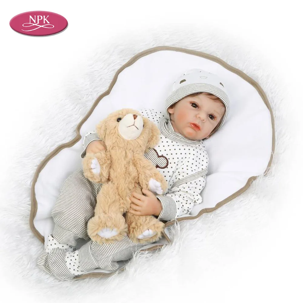 

NPK 50CM Reborn Babies Silicone Toys Doll Girls 2019 Fashion Children Birthday Gifts Lifelike Baby Doll Reborn Bonecas Juguetes