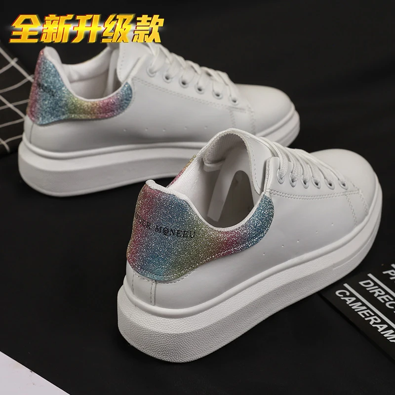 2019 New Stylish Woman Running Shoes Increasing  INS High Heel Sneakers Women Height Platform Breathable Sports Walking Gilrs