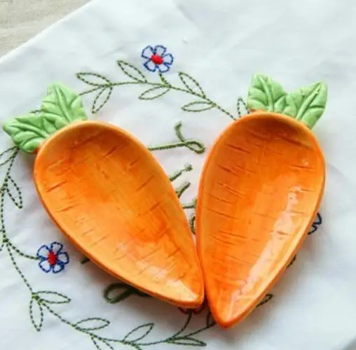 

Cute Cartoon Radish Dish Flatware Fruits Rice Salad Pottery Ceramic Tableware Dinner Creative Lovely Hand Painted