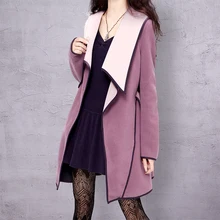 ARTKA женский отложной воротник тонкая талия стереоскопический смещение тепловой Двусторонняя шерстяная Верхняя одежда Пальто FA10735D