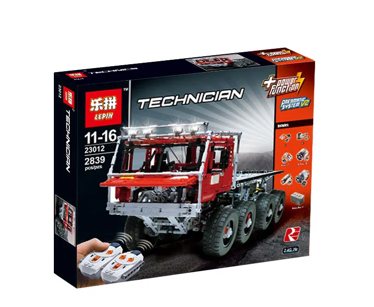 COOL LEPIN 23012 technic series 2839pcs vehicles car Model toy Building blocks Bricks Equipped with 5 motors and 1 charging box