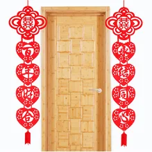 79*24cm Chinese Wedding Supply Double Happiness Couplet Door Hanging Decoration Home Decoration Wedding Festival Party Supplies double happiness mommy parure