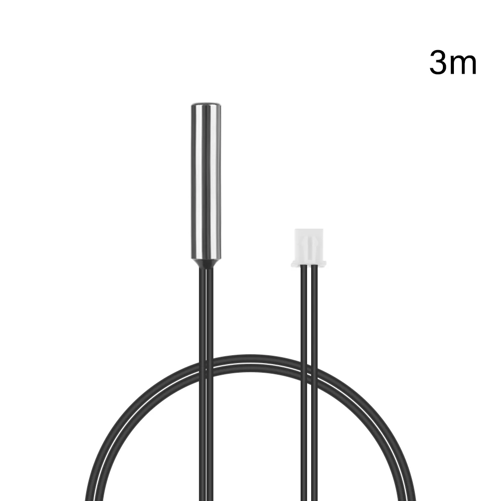 DAYFULI 0,5 м/1 м/2 м/3 м DS18B20 DS18S20 10 к 1% 3950 водонепроницаемый цифровой датчик температуры зонд NTC термистор тепловой кабель - Цвет: B3950 10K 3m