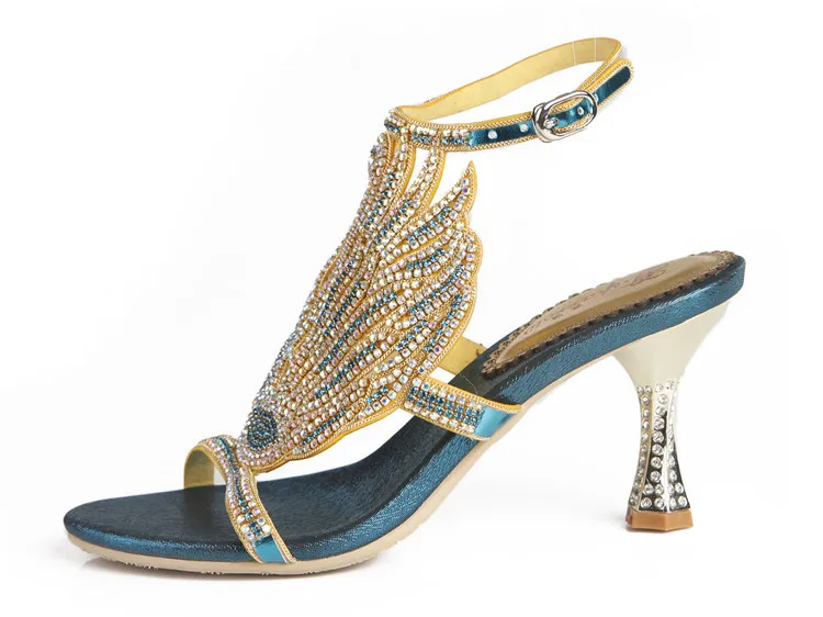 G-sparrow 2018 New Fashion Elegant Wedding High Heel Peep Toe Sandals Female Diamond Sexy Stiletto Rhinestone Womens Shoes14
