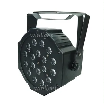 

Free Shipping ( 24 pcs / lot ) 18*3W RGB LED Slim Par Light Poweful LED disco Light