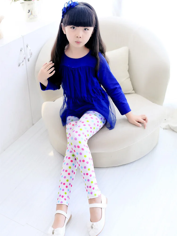 Колготки с цветами ярких цветов для маленьких девочек 2-7 лет; коллекция года; осенние детские корейские штаны;