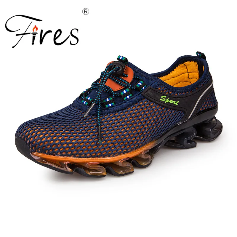 Мужские кроссовки из дышащего сетчатого материала черные и белые роскошные для