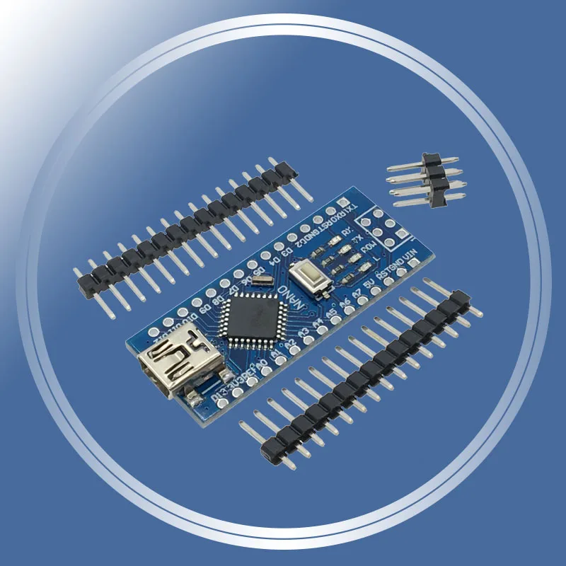 5 шт./лот, мини USB Nano 3,0 Atmega328P atmega328 контроллер для Arduino CH340 CH340G 5 в 16 м, Модуль платы с контактами