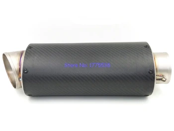 

Inlet 51mm 61mm 63mm 65mm Customized Motorcycle Exhaust Pipe Muffler Real Carbon Fiber Motorbike Exhaust Muffler with DB Killer
