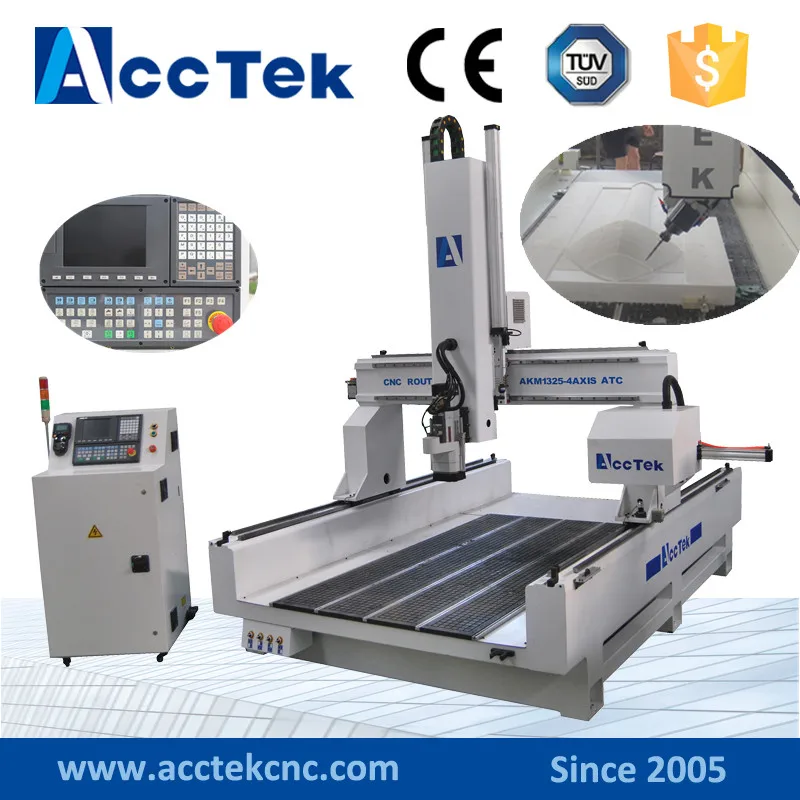 high quality 4 axis cnc router 1325 big lathe cnc 4 axis router machine