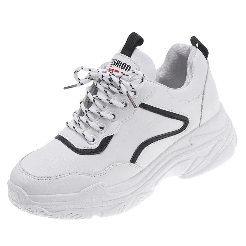 white shoes comfortable round head 