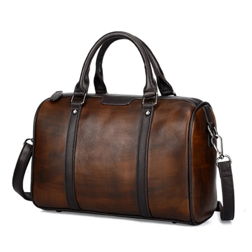 De Femmes Voyage Sacs Top Grande En tout Coffee Fourre Poignée Vachette Deep Main Pour Véritable À Hommes Capacité light Sac Coffee Cuir Bandoulière fqCOwwA