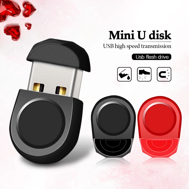 

Mini short small U disk 16g 32g 64g car U disk usb flash drive computer mobile music metal waterproof creative gift u disk