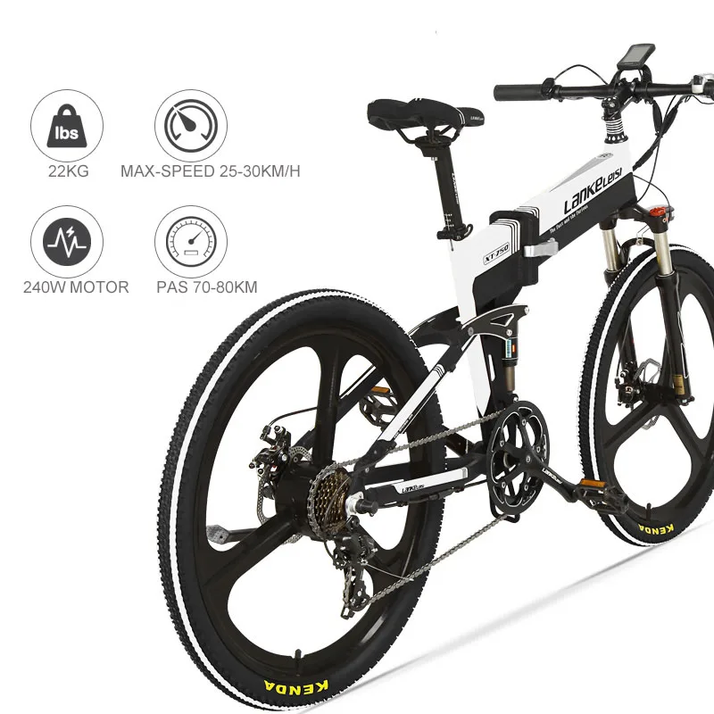 26 дюймов Электрический горный велосипед складной ebike 48 в 240 Вт Мотор 7 скоростной