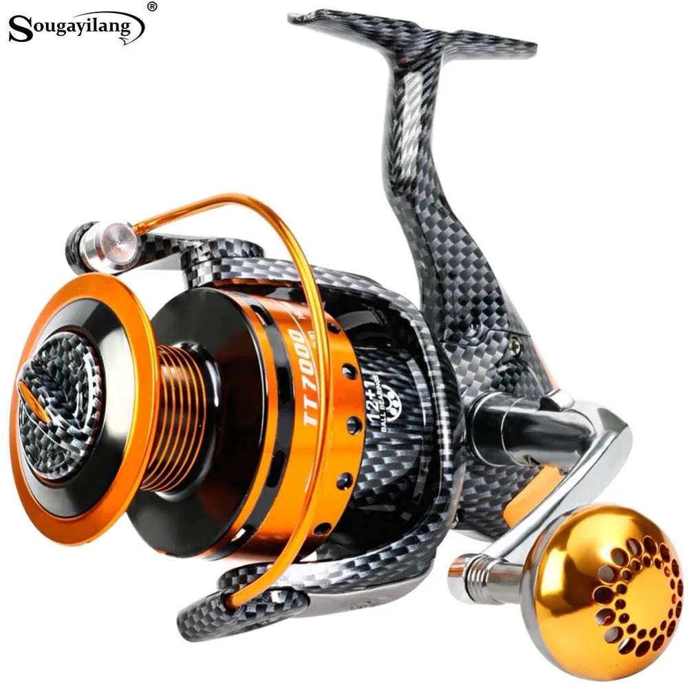 

Sougayilang 1000-7000L Carp Reels Speed 5.3:1 Gear Ratio Right/Left Hand Sea Fishing Reel Saltwater Freshwater Spinning Reel