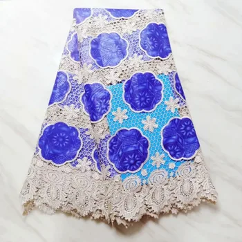 

african wax brode prints water soluble lace net fabric for wedding 5yds high class dress material african wax patchwork net lace