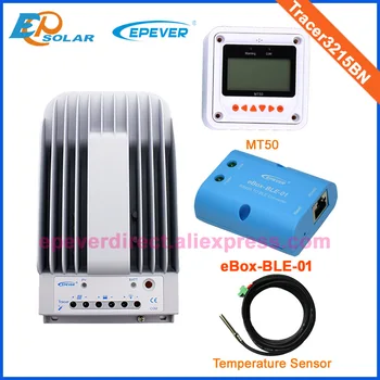 

24v mppt 12v 24v automatic work solar portable battery controller Tracer3215BN bluetooth function temperature sensod and MT50