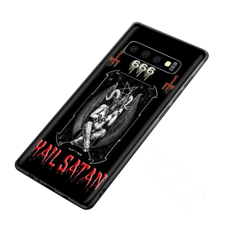 Пентаграмма 666 дьявольский сатанический чехол для Samsung Galaxy S20 S10 S9 S8 S7 S6 Plus Note 9 8 M30 M20