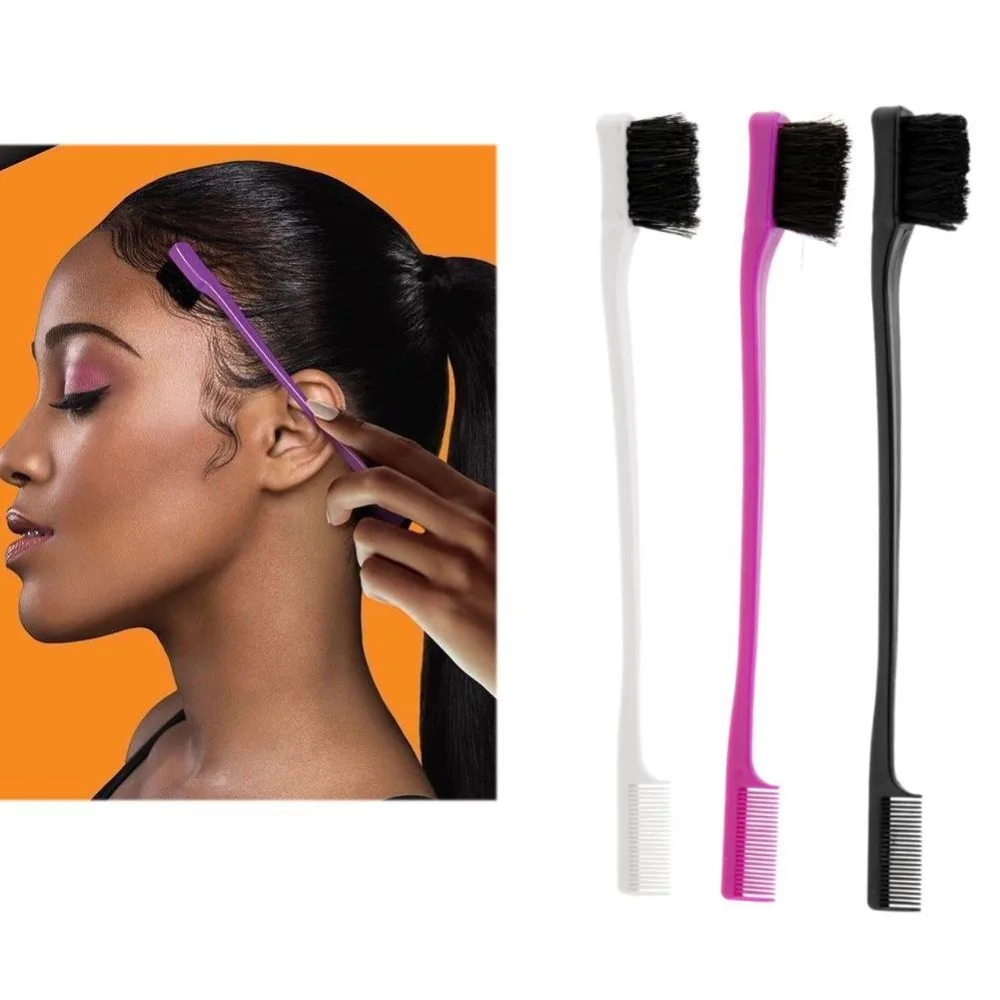 

Eyebrow Brush Eyelash Comb Makeup Hairline Comb Brush Professional Eyebrow Tool Double Head Makeup Brush Edge Control Brush