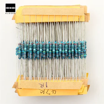 

New Arrival 500pcs 50 values 1/4W 0.25W 1% Metal Film Resistor Assortment Kit Set