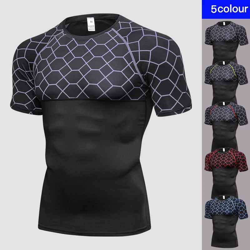 

2019 Men's T Shirt For Fitness Quick Dry Running Shirt Men Gym Clothing Sweat Sport Shirt Men Soccer Jersey Gym Demix Sportswear