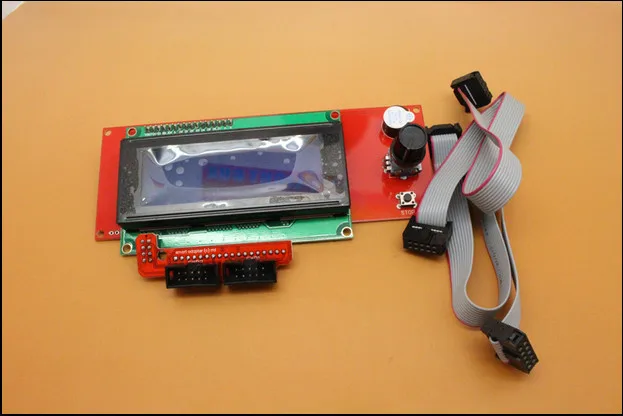3d printer kit ramps 1.4 2004 LCD RepRap discount smart controller module with 1pcs L type adapter plate with 2pcs FC winding