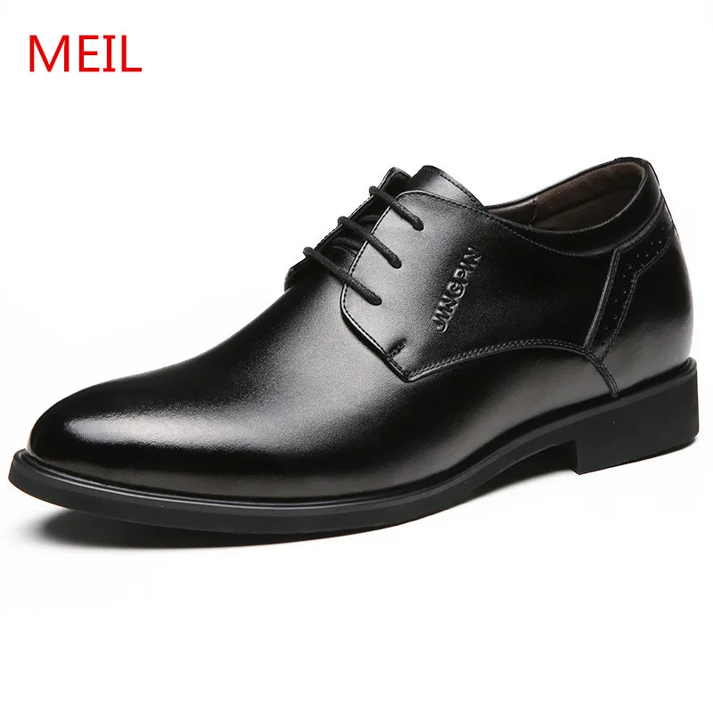 

Black Genuine Leather Office Formal Shoes Men Suit Party pointed toe Mens Dress Shoes Italian Wedding Oxford Leather Shoes Men